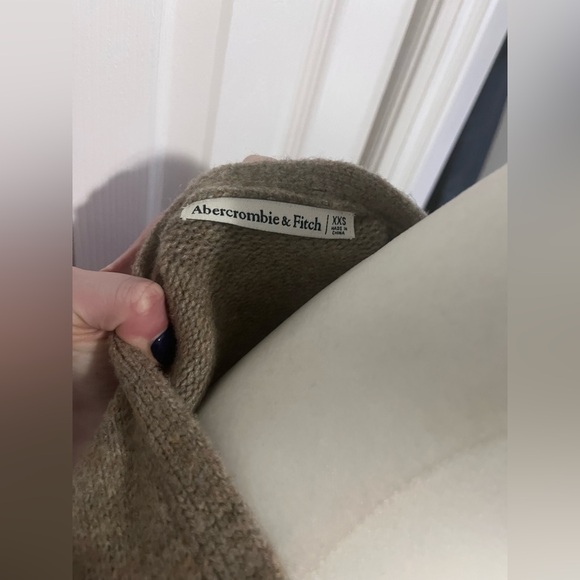 Abercrombie & Fitch Tie Cardigan Brown XXS - Picture 3 of 4
